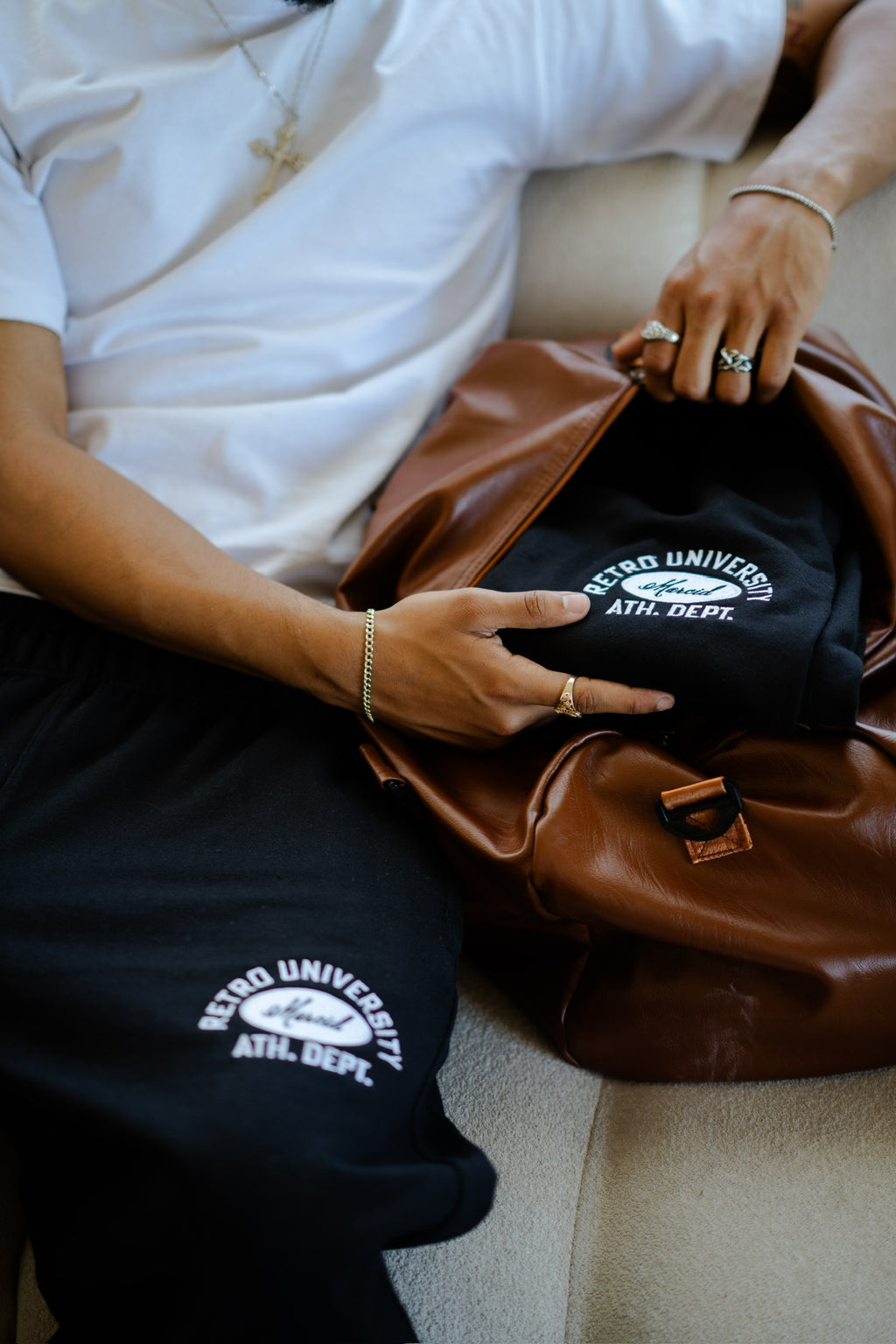 Retro Valley University x Marcid Sweatpants Black