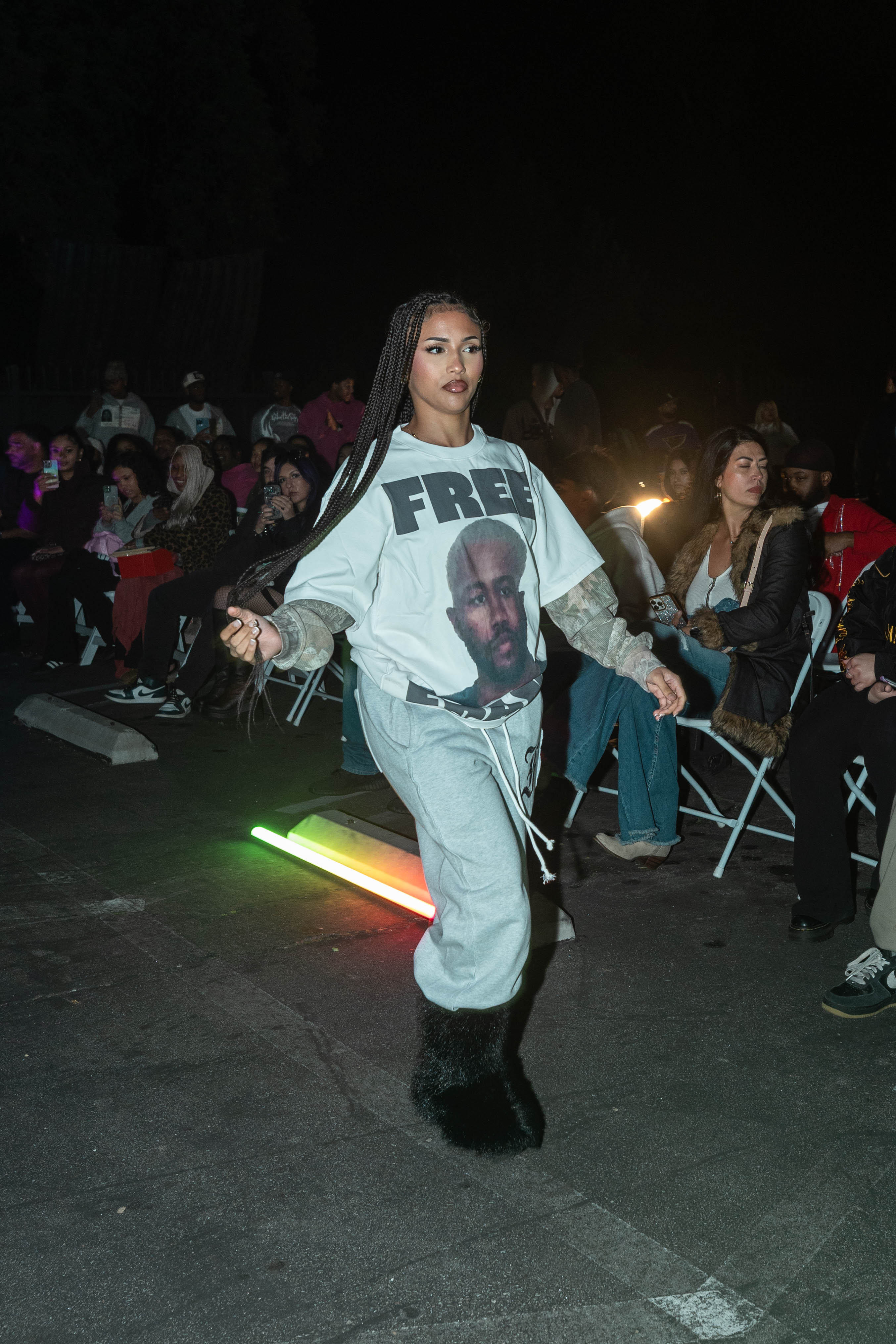 Free Frank Camo Waffle Long Sleeve Tee