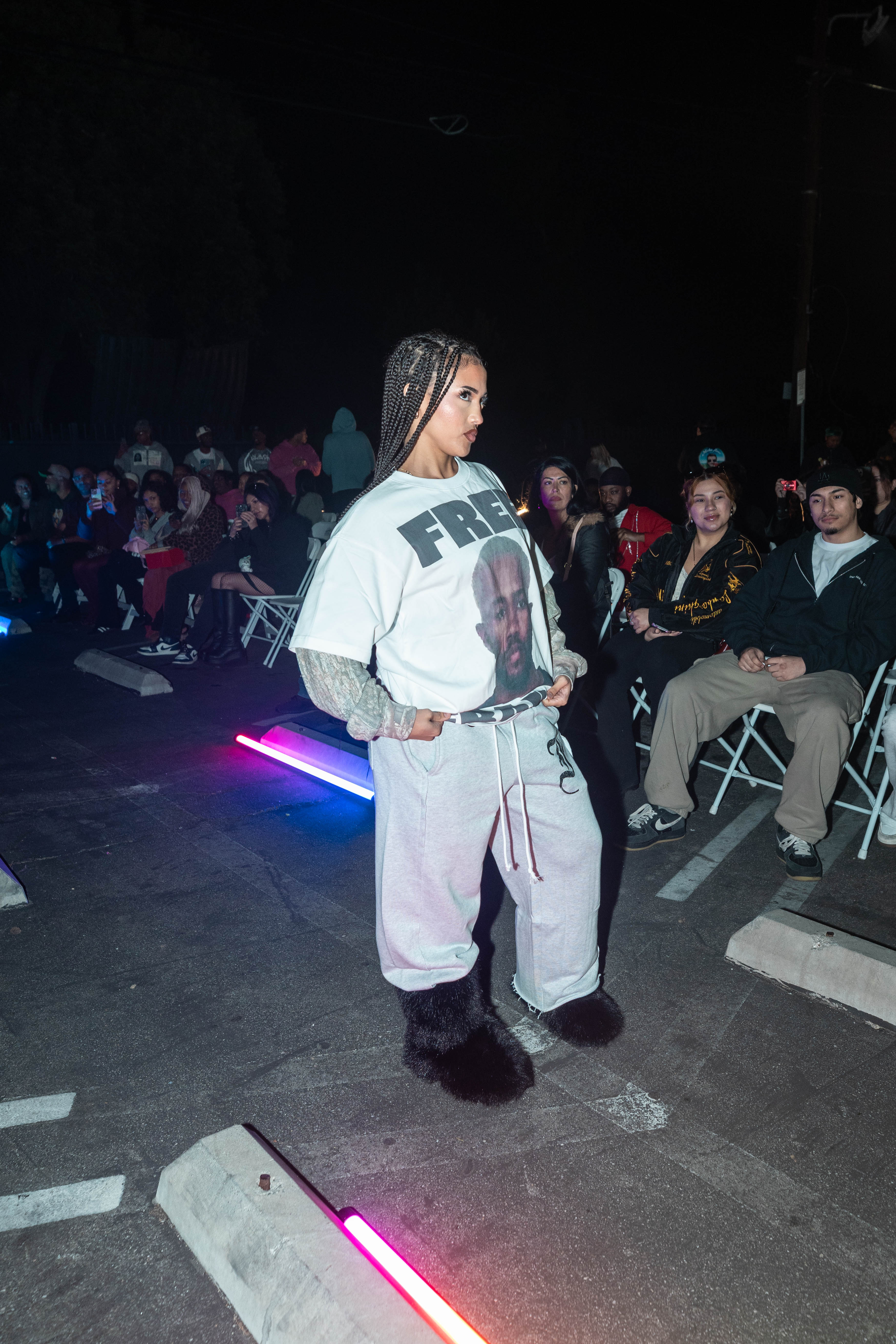 Free Frank Camo Waffle Long Sleeve Tee