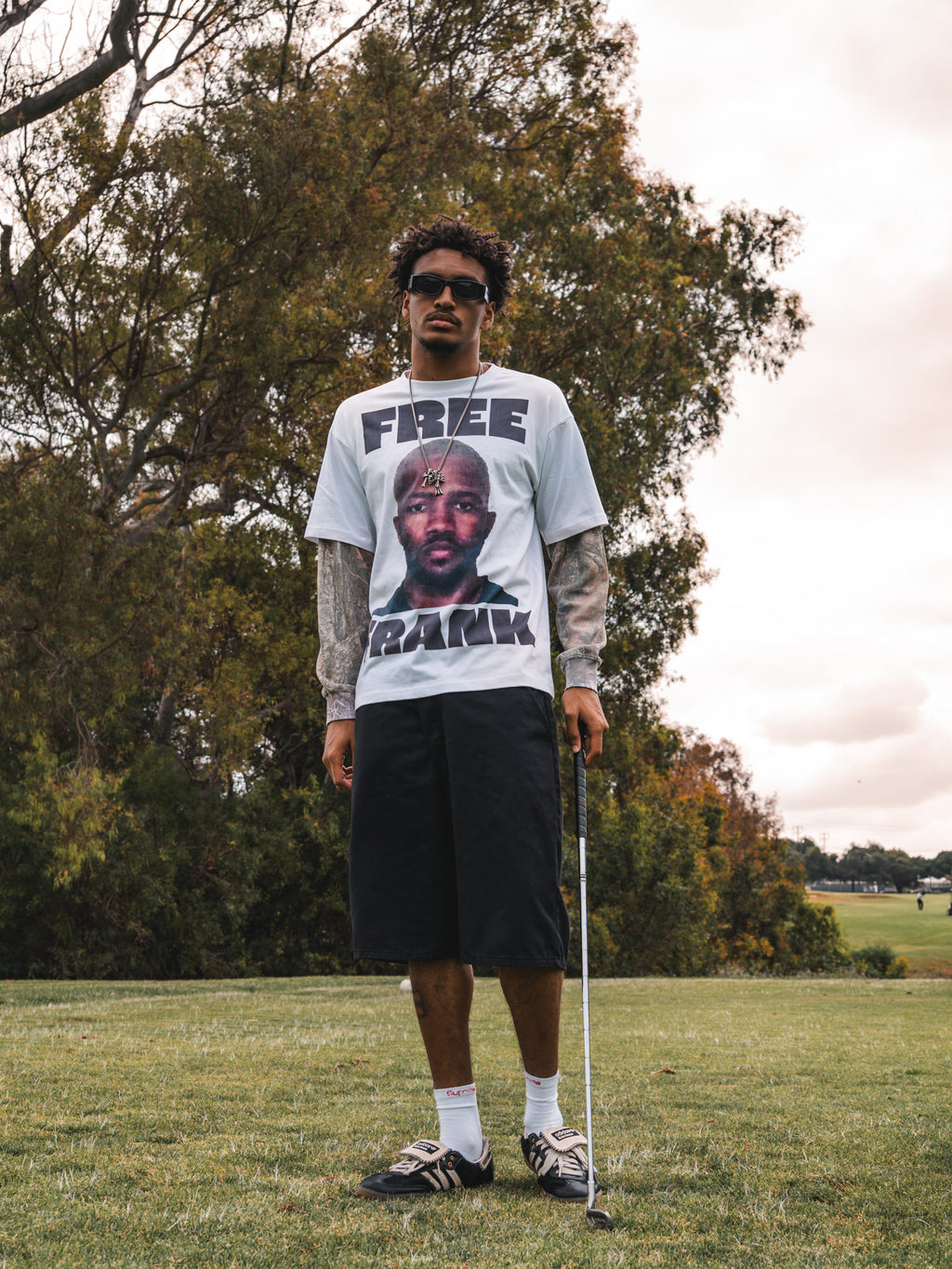 Free Frank Camo Waffle Long Sleeve Tee