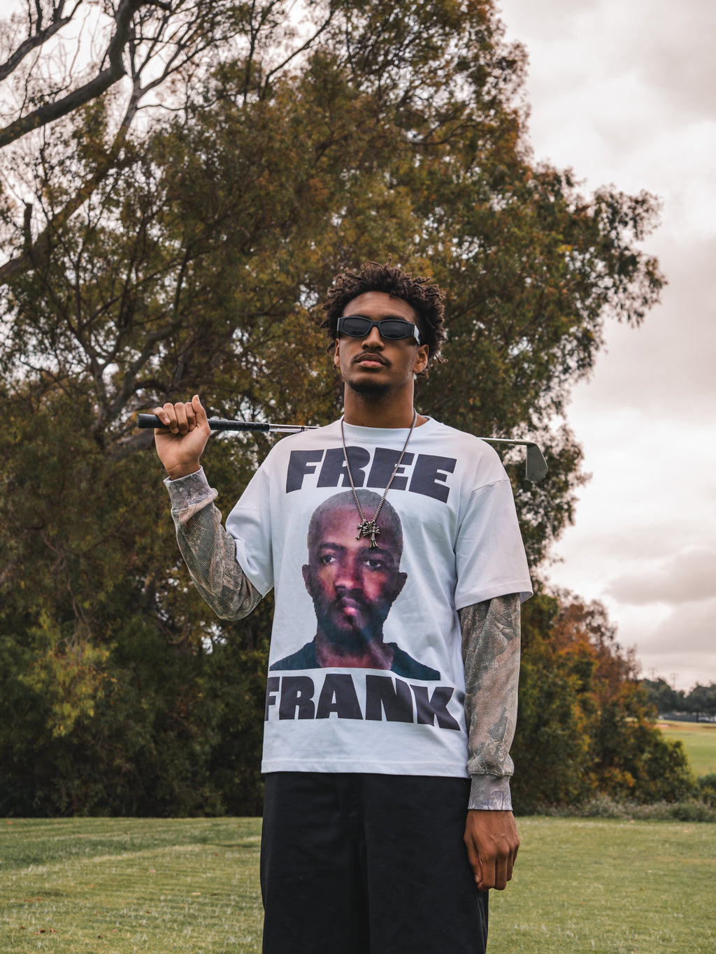 Free Frank Camo Waffle Long Sleeve Tee