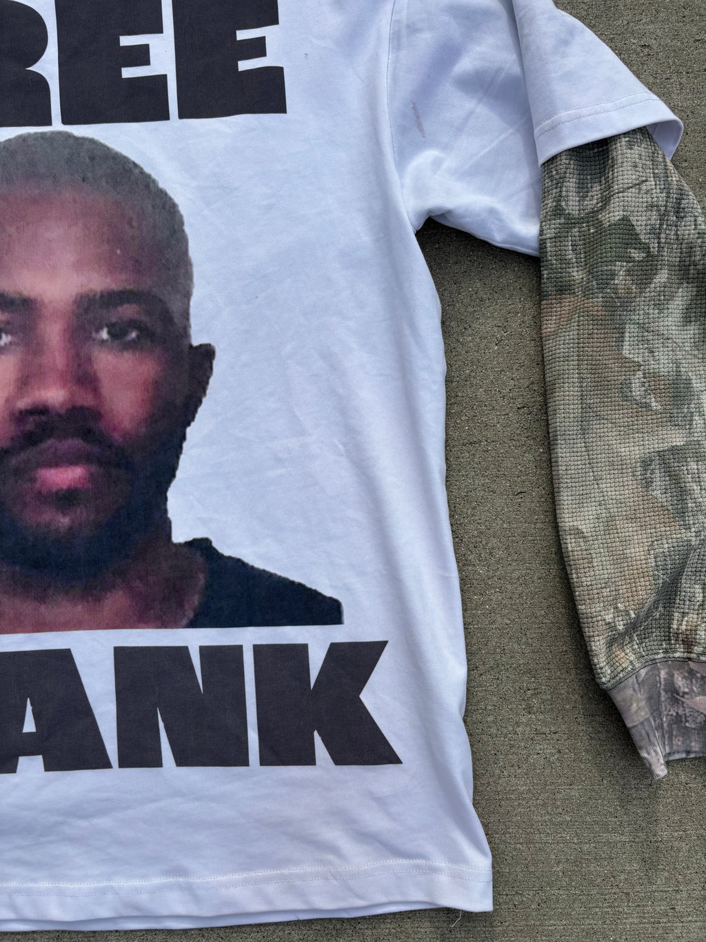 Free Frank Camo Waffle Long Sleeve Tee